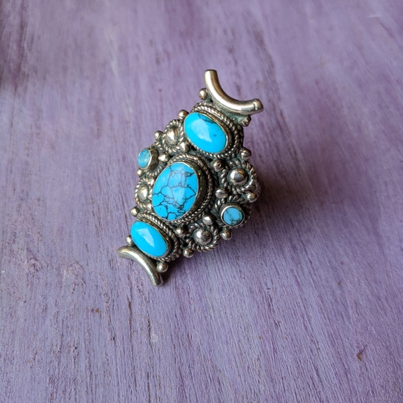boho turquoise ring - Picture 3 of 5